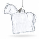 Horse Clear Glass Christmas Ornament