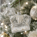 Horse Clear Glass Christmas Ornament