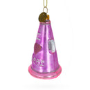 Pink Megaphone Glass Christmas Ornament