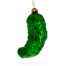 Shimmering Metallic Pickle Glass Christmas Ornament