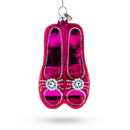 Chic Pink High Heels Glass Christmas Ornament