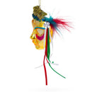 Celebratory Mask Glass Christmas Ornament