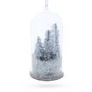 Bear Family in the Woods Glass Christmas Ornament