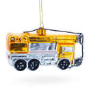 Construction Crane Glass Christmas Ornament