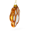 Whimsical Paw Print Glass Christmas Ornament