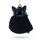 Superhero Kitty Glass Christmas Ornament