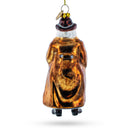 Cowboy Santa Skillfully Twirling a Lasso Glass Christmas Ornament