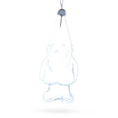 Enchanted Gnome Clear Glass Christmas Ornament