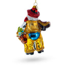 Wild West Santa Glass Christmas Ornament