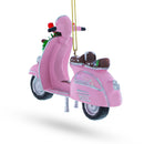 Retro Scooter with Festive Wreath Christmas Ornament