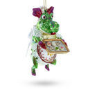 Cookie-Bearing Dragon Delight Glass Christmas Ornament