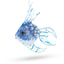 Blue Fish Glass Christmas Ornament