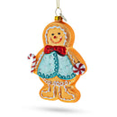 Sweet Gingerbread Man Glass Christmas Ornament