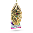 Reverent Virgin Mary Glass Christmas Ornament