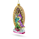 Reverent Virgin Mary Glass Christmas Ornament