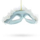Whimsical Carnival Mask Glass Christmas Ornament