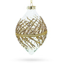 Golden Glitters on Clear Glass Radiant Glass Christmas Ornament
