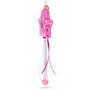 Magical Pink Star Wand Glass Christmas Ornament
