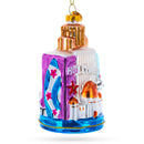 Landmarks of Los Angeles, California Glass Christmas Ornament