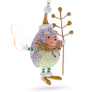 Hedgehog Fairy Glass Christmas Ornament