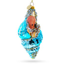 Octopus in Seashell Glass Christmas Ornament