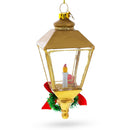 Golden Lantern Glass Christmas Ornament
