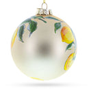 Lemons on a Tree Branch Glass Christmas Ornament
