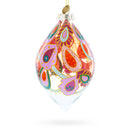 Paisley Design Teardrop Glass Christmas Ornament