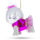 Bichon Frise Glass Christmas Ornament