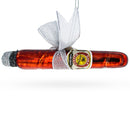 Premium Cigar with Box Glass Christmas Ornament