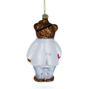 Doctor Bear Glass Christmas Ornament