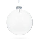 Set of 3 Clear Glass Ball Christmas Ornaments 4.7 Inches
