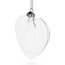 Heart Shape Clear Glass Christmas Ornament 4.1 Inches