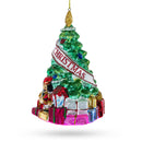 Decorated Christmas Tree Glass Christmas Ornament