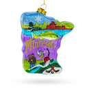 Minnesota Landmarks Glass Christmas Ornament