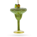 Refreshing Cocktail with Lime Glass Christmas Ornament