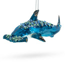 Hammerhead Shark Glass Christmas Ornament