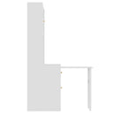 Computer Desk with 90 Degree Rotating Desktop, 43x70 Inch Office Desk with Storage Drawer and Cabinets, Gaming Desk with Shelves, Writing Desk for Study, Work Desk for Home Office Bedroom Living Room