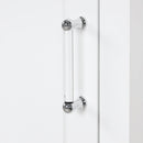 Tall Bathroom Storage Cabinet, Freestanding Storage Cabinet with Two Drawers and Adjustable Shelf, MDF Board with Painted Finish, White (Old Sku:WF312728AAK)