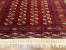 Persian Turkoman Rug 7x9, Red Tribal Carpet