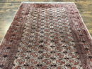 Pakistani Bokhara Turkoman Rug 7x10, Handmade Vintage Wool Carpet, Brown-Red