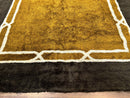 Mid Century Shag Rug 8x11, Large Vintage Shag Rug, Open Field, European Shag Rug