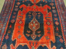 4' 6" X 8' 2" Antique Handmade India Tribal Geometric Wool Rug Red Blue