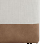Rolling Dining Chair Set Of 2 With Casters Cognac Linen