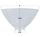 6 Inch Diameter Milky White Reflector-Type IES Replacement Glass Shade for Stiffel