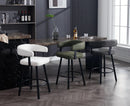 Green Leather Counter Height Bar Stools Set Of 4 With Backs 25 Inch