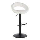 Posh - Contemporary Adjustable Barstool With Swivel & Rounded T Footrest (Set of 2)