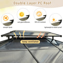 TREXM 10'x12' Hardtop Outdoor Gazebo, Heavy Duty Double Roof Patio Gazebo with Aluminum Frame, Double-Layer Side Walls Mosquito Netting & Privacy Curtains for Patio, Garden, Backyard (Beige)