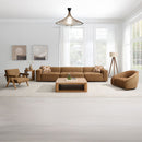 Zoey - Modular - LF Arm Chair With Pillow - Chocolate Suede