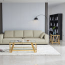 Modern Stainless Steel Coffee Table Set (Set of 2), Double-Layer Clear Tempered Glass Table Top, Coffee Table & End Side Table 2-Pieces Sets for Living Room Home Office, Gold
